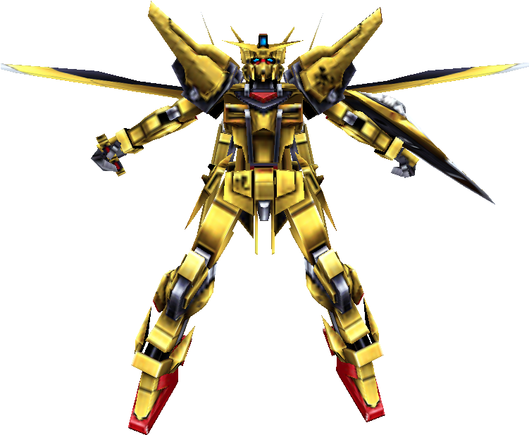 黄金のメカ・ガンダムのポーズ 壁紙