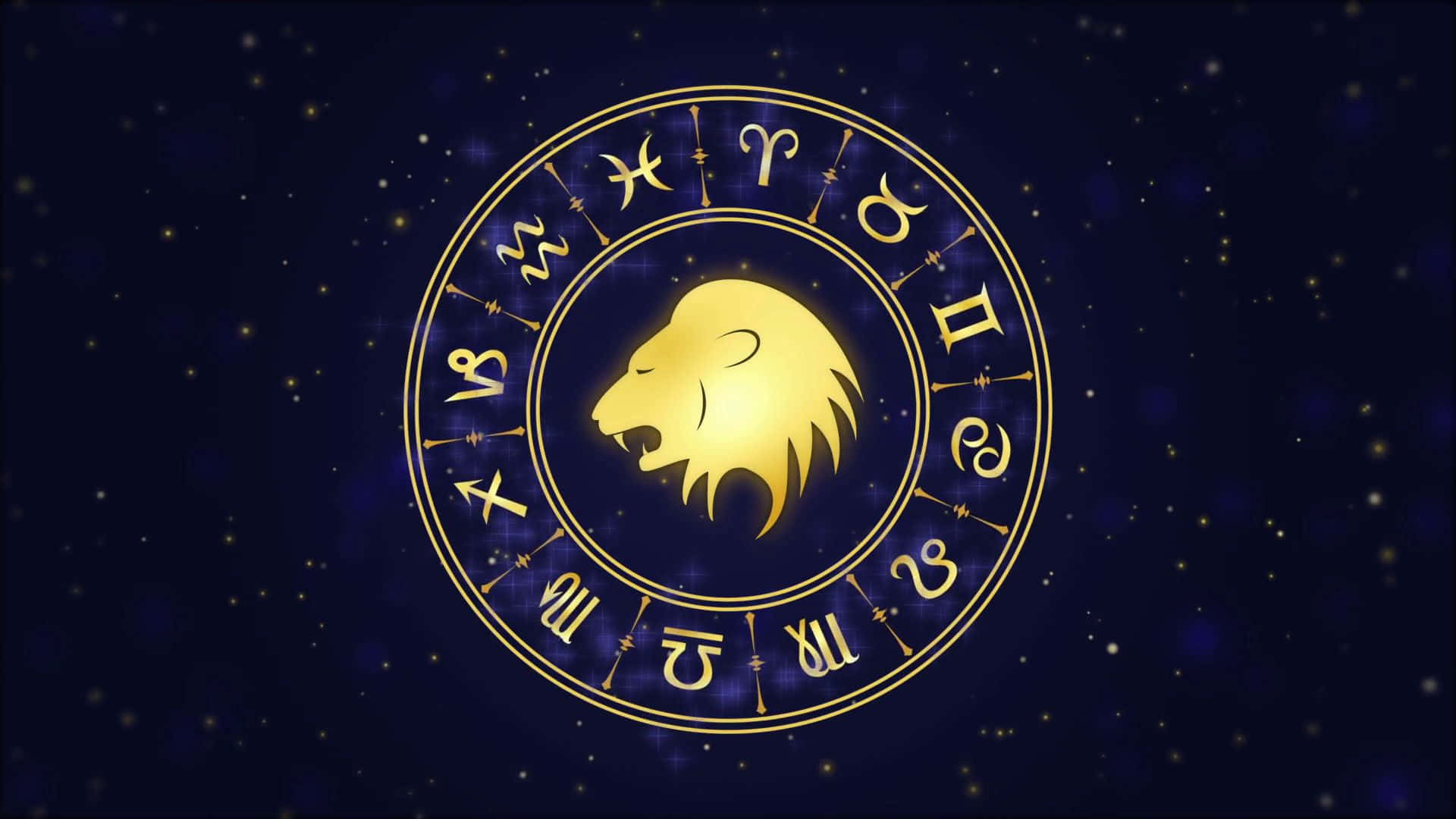 黄金の獅子 レオ星座盤 壁紙