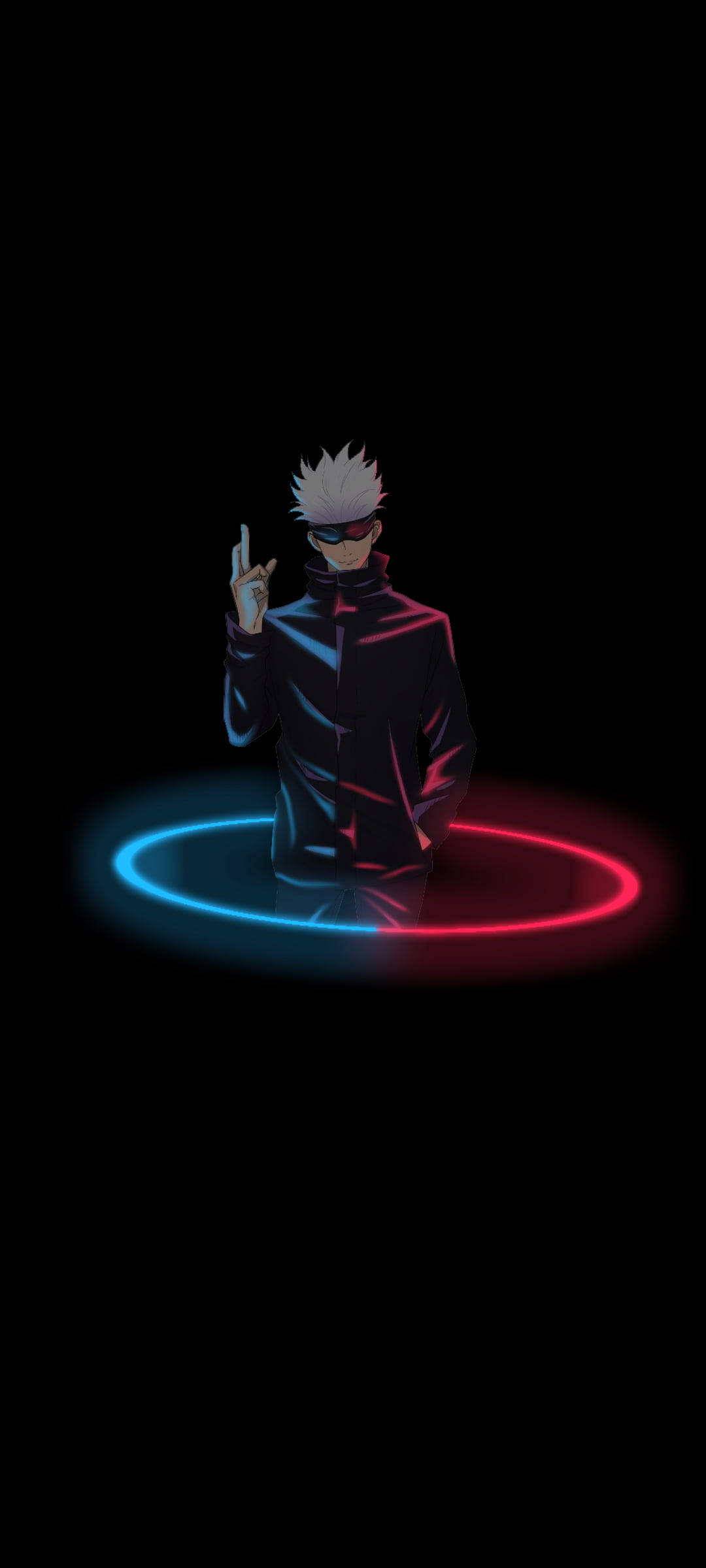 黒いアニメ風の五条悟 壁紙