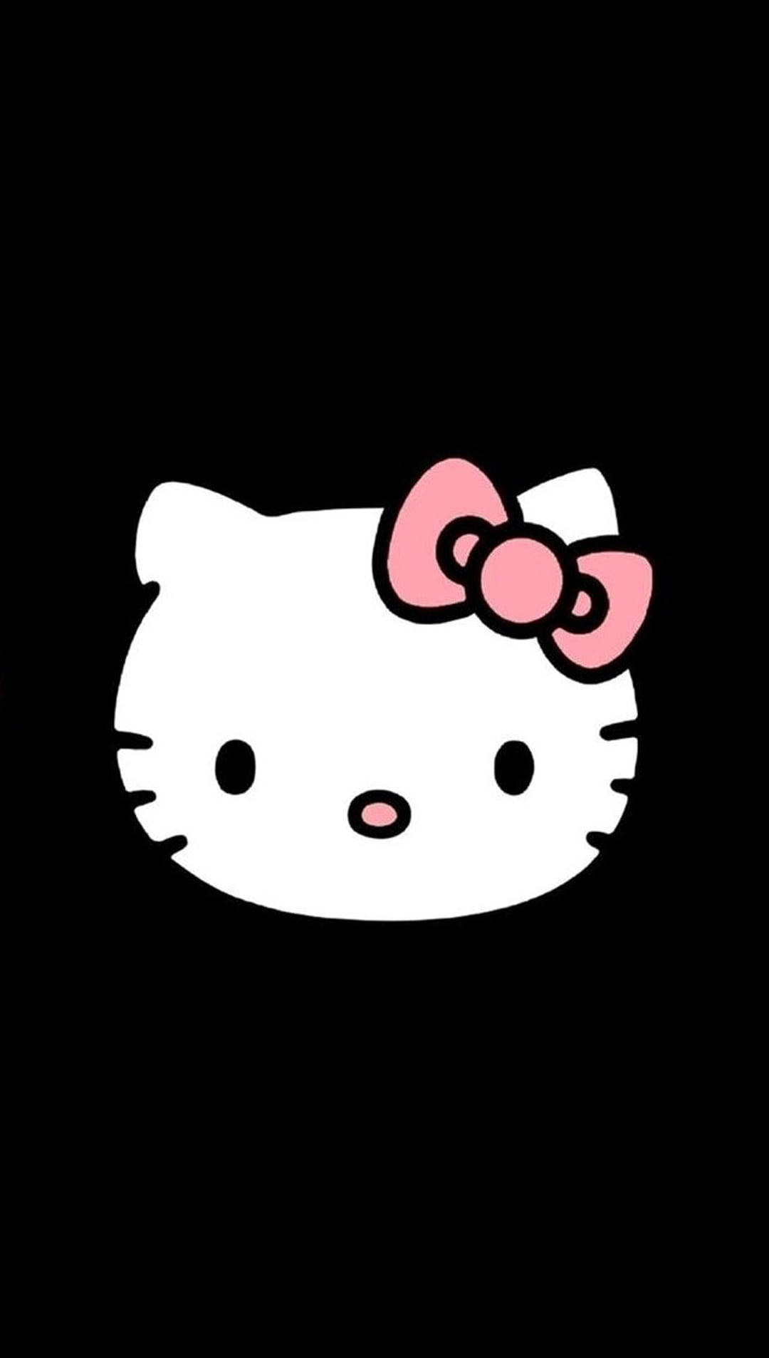 黒いハローキティのイラスト 壁紙