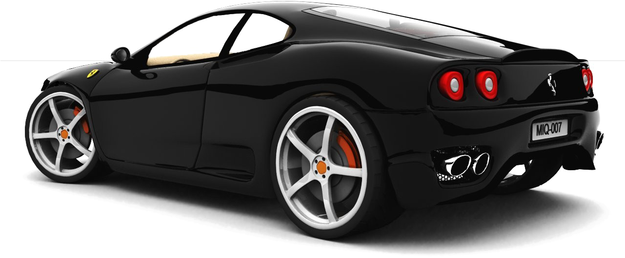 黒いフェラーリスポーツカーのプロフィール 壁紙