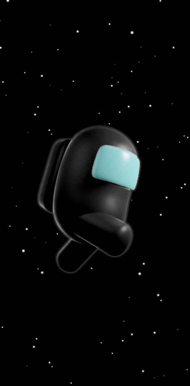 黒い宇宙船と青いヘルメット 壁紙