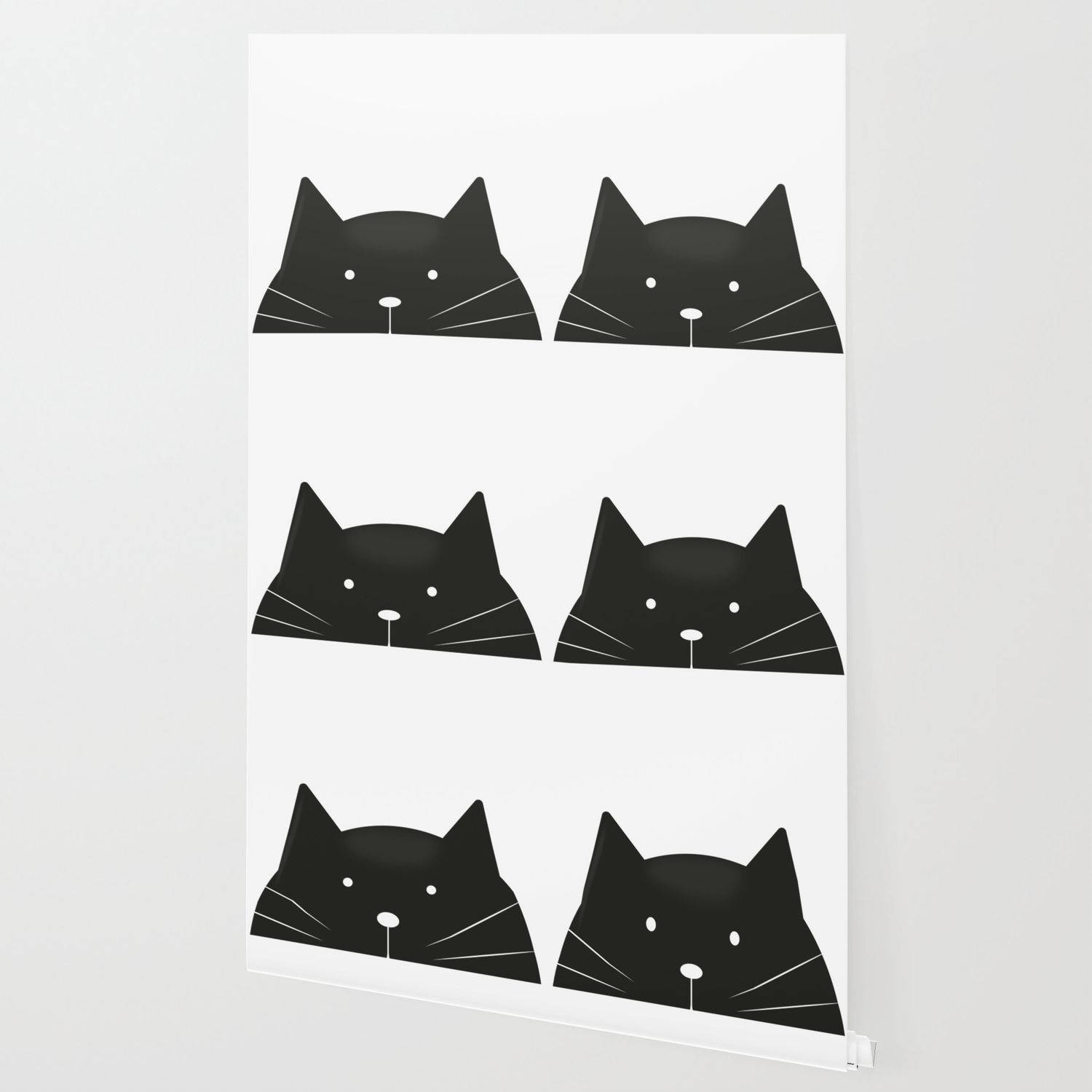 黒い漫画の猫たち 壁紙