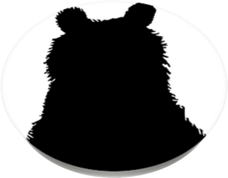 黒い猫のシルエットが描かれた円形背景 壁紙