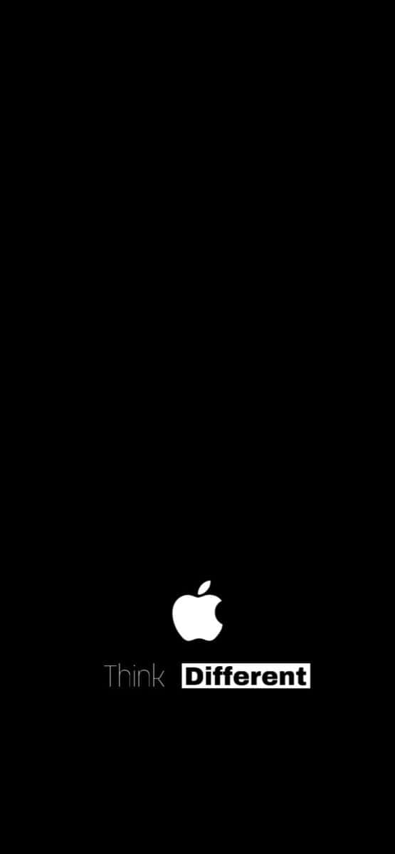 黒い背景にアップルのロゴ 壁紙