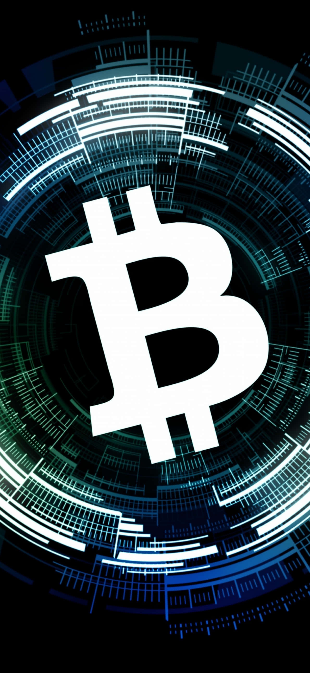 黒い背景にビットコインのロゴ 壁紙