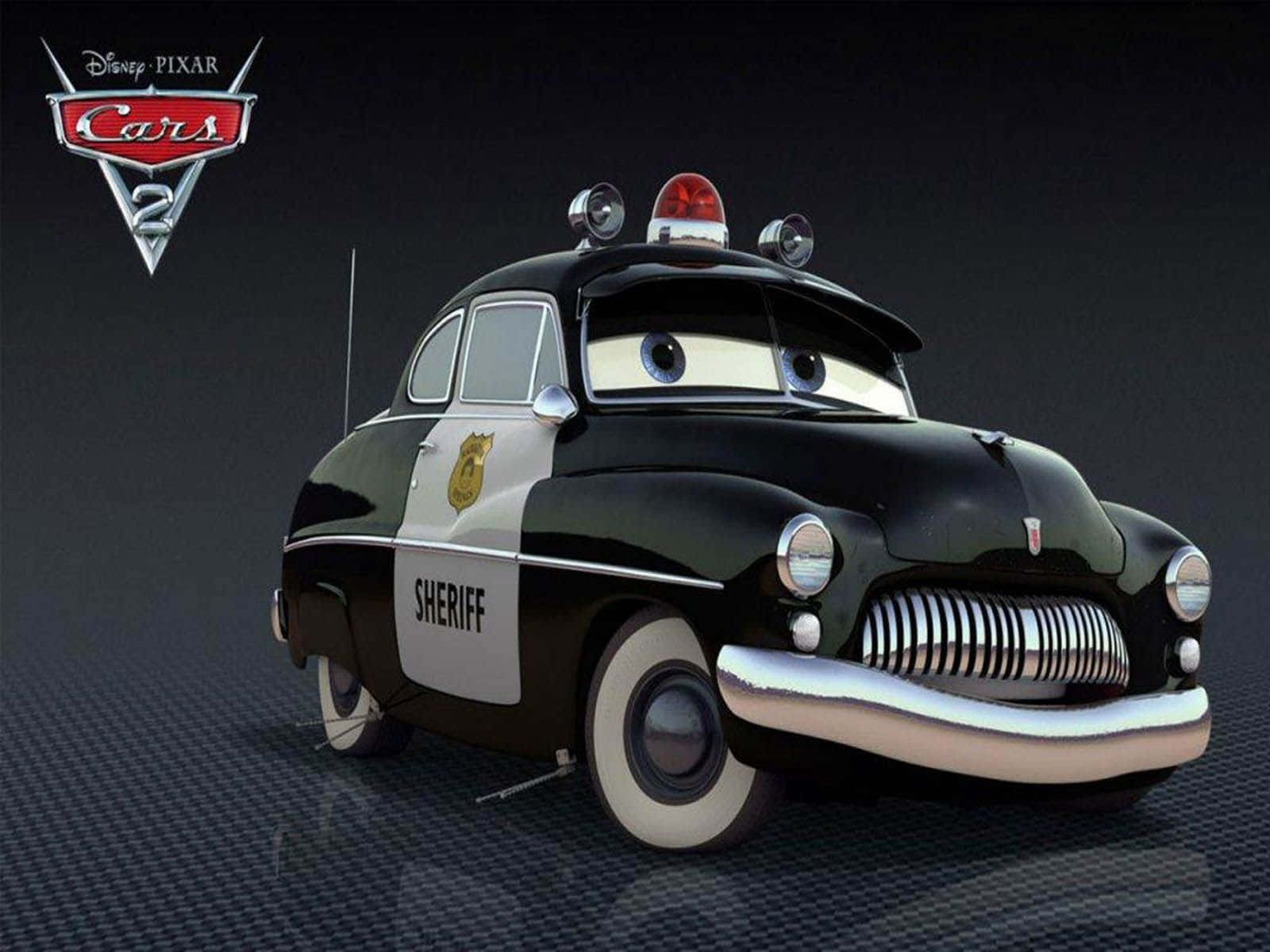 黒い警察車両と黒い背景 壁紙