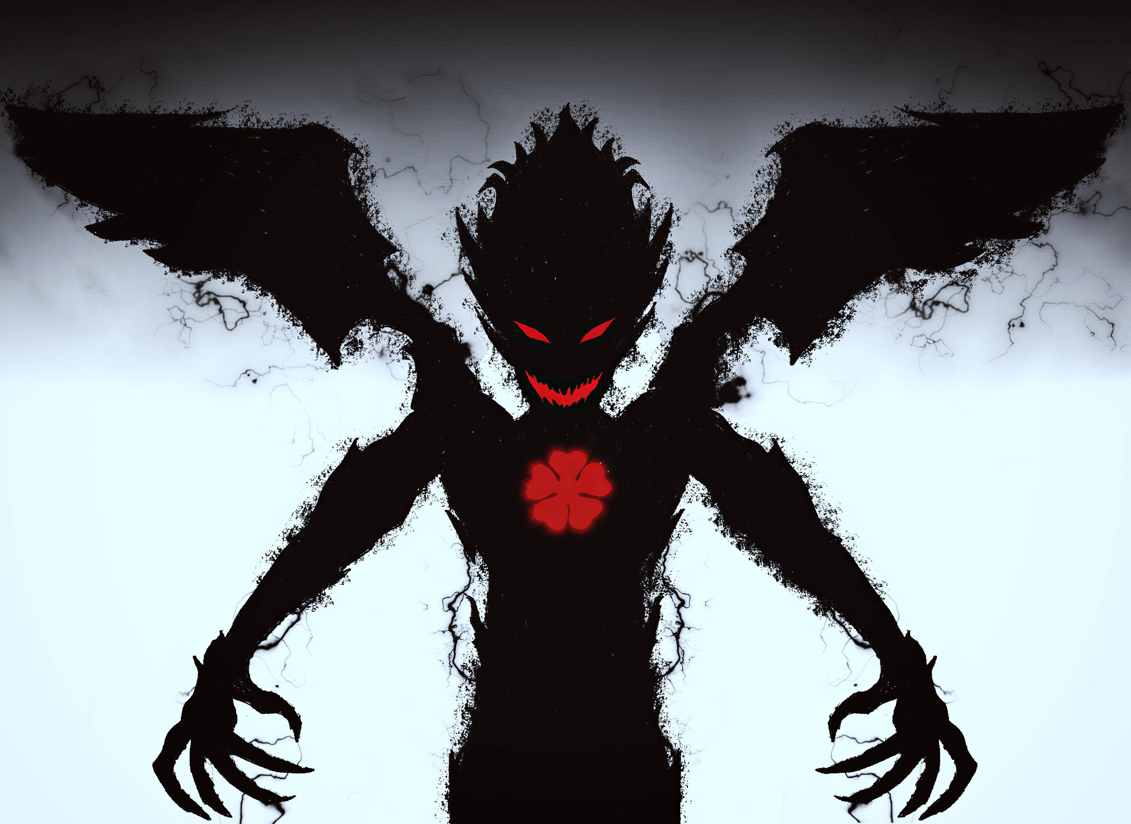 黒のアニメ悪魔アスタ 壁紙