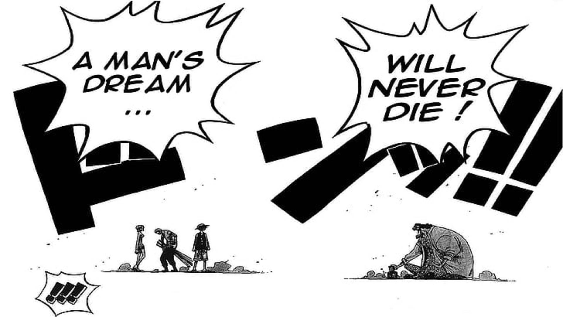 黒ひげ初登場の漫画パネル 壁紙