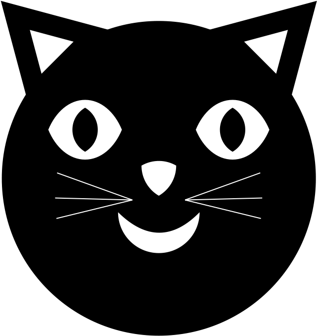 黒猫のグラフィックアイコン 壁紙
