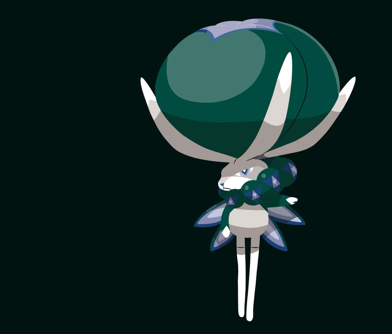 黒背景のポケモン「バドレックス」 壁紙