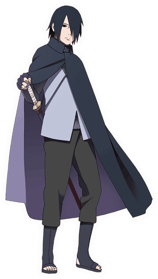 アニメ風の刀を持った忍者キャラクター