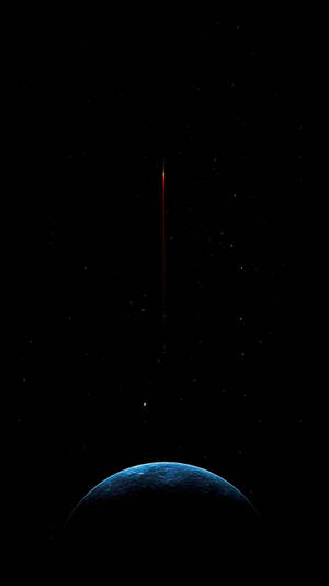 星空を背景にした月面のAMOLED壁紙