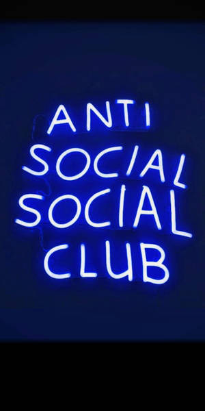Anti Social Social Club ブルーネオン — 18:9 壁紙