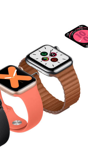 Apple Watch サーモンピンクラバーストラップ壁紙 — Apple Watch 壁紙