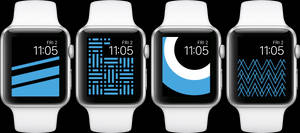 Apple Watch ブルーテーマのインターフェース 壁紙 — Apple Watch 壁紙