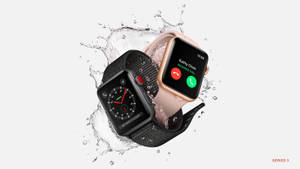 Apple Watches With Water Splash 壁紙 — Apple Watch 壁紙