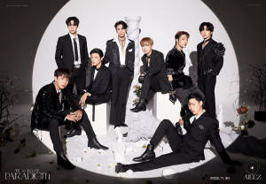 ATEEZ ブラックスーツ — 黑白美学 壁紙