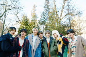 BTS 冬のジャケット 2020 — Bts グループ写真 GIF 壁紙