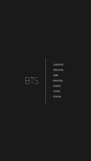 BTSメンバー名 タンブラー風デザイン壁紙