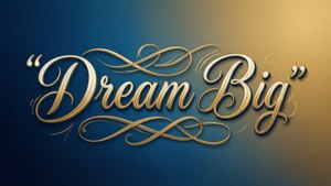 「Dream Big」をあしらった、1280x720用のインスピレーションあふれるタイポグラフィ壁紙。