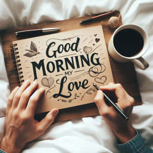 Good Morning My Love 手書きメッセージ — おはよう 愛しい人 壁紙