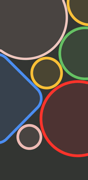 Google Pixel 4 ダークモード幾何学壁紙
