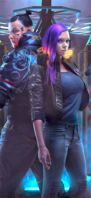iPhone X Cyberpunk 2077背景 — Vivo T5 Lite 壁紙