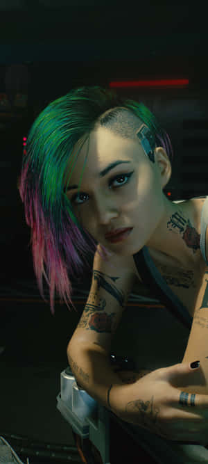 iPhone X Cyberpunk 2077背景 — Realme 15 壁紙
