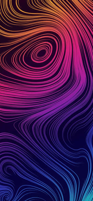 iPhone X 抽象的な渦巻き — Oppo Find X9s 壁紙