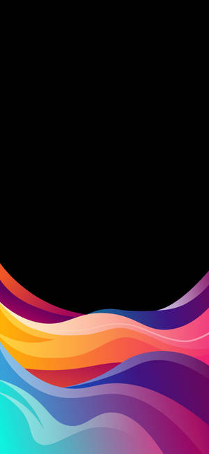 カラフルなパステル調の抽象的な波のiPhone XR壁紙 — iPhone Xr 壁紙