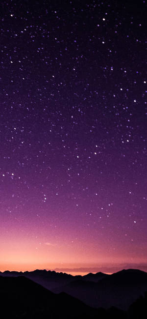 iPhone XS Max OLED 紫色の星空 — Samsung S23 壁紙