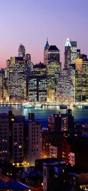 iPhone Xs NY シティ背景 — Vivo Y600 Pro 壁紙
