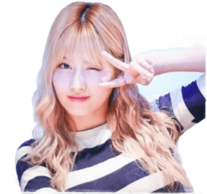 K-POPアイドルがピースサインをしている写真