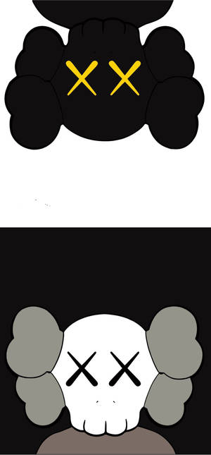 KAWS ブラック＆グレー コンパニオンの壁紙 — iPhone 17 Pro Max 壁紙