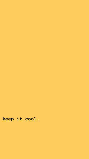 Keep It Cool パステルイエロー アート — パステルイエロー エスセティック 壁紙