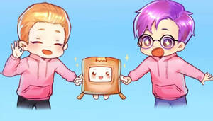 LankyBox Boxy アニメーション アダムとジャスティン — かわいい漫画 壁紙