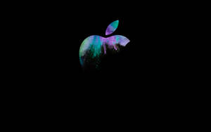 MacBook Pro壁紙用、アップルヘッドロゴのスプレーペイント抽象カラーペイント。 — MacBook Pro 壁紙