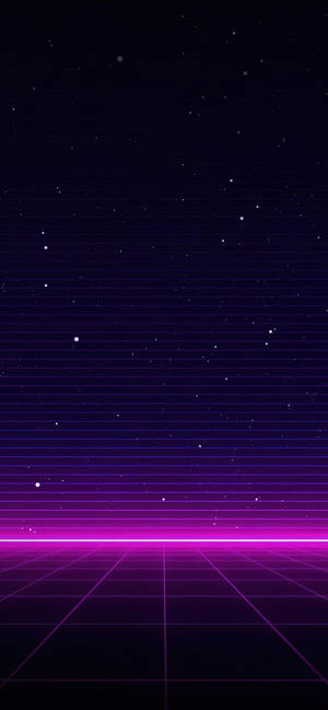 Neon Purple Iphone Galaxy Stripes — iPhone 18 Pro 壁紙