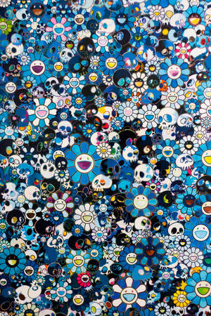 Only Blue Takashi Murakami 4K — Xiaomi Pad 7 Ultra 壁紙
