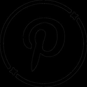 Pinterestロゴのアウトライン