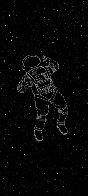 S10+ 白黒の宇宙飛行士の壁紙 — Pixel 10 壁紙