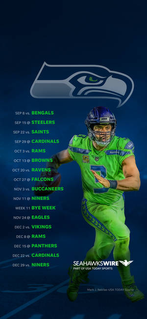 Seattle Seahawks スケジュール壁紙 — iPhone 16 Pro Max 壁紙