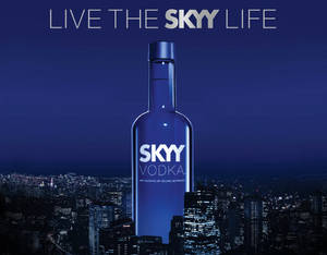 Skyyウォッカ「Live The Skyy Life」ポスター — ダークブルー 壁紙