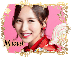 Twice Mina フローラルフレーム