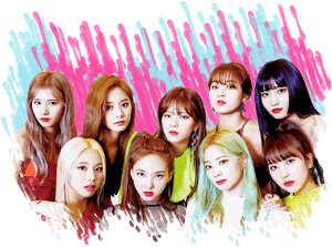 TWICEメンバー カラフルな背景