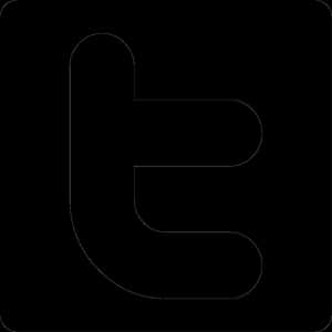 Twitterロゴベクター - Twitterロゴ白黒PNG