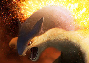 Typhlosion クローズアップ HD — アニメ デスクトップ 壁紙