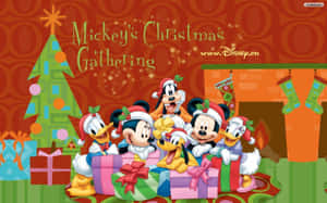 お気に入りのディズニーキャラクターと一緒にクリスマスを祝おう！ — ディズニークリスマス 壁紙
