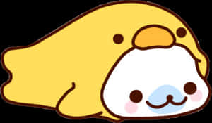 かわいいアザラシの横たわるイラスト